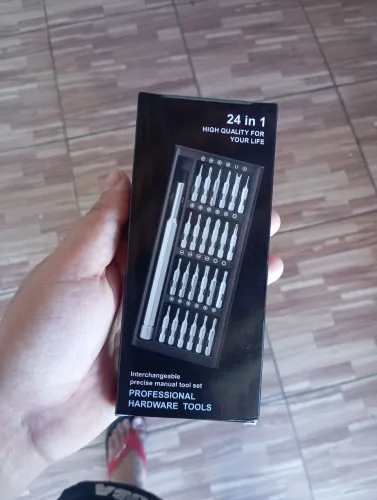 Kit de ferramentas de 24 peças para pequenos reparos em celulares ou Notebook
