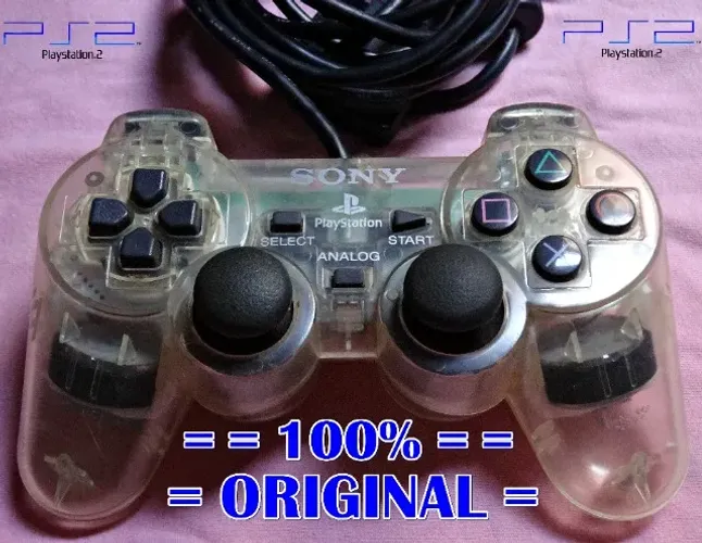 CONTROLE PS2 ORIGINAL EDIÇÃO TRANSLÚCIDO