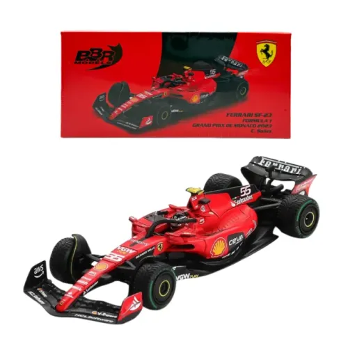 Miniatura Ferrari #55 Carlos Sainz 2023 GP DE Monaco Fórmula 1 SF23 - BBR MODELS
