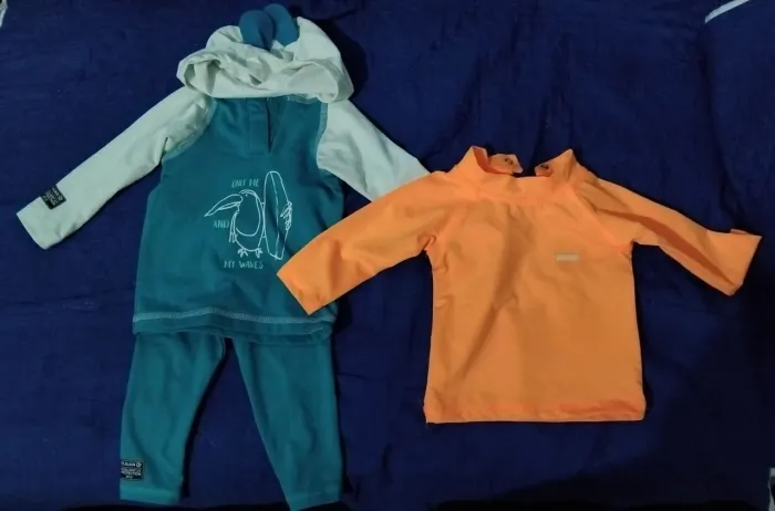 Roupa de banho proteção 50 fps para bebê