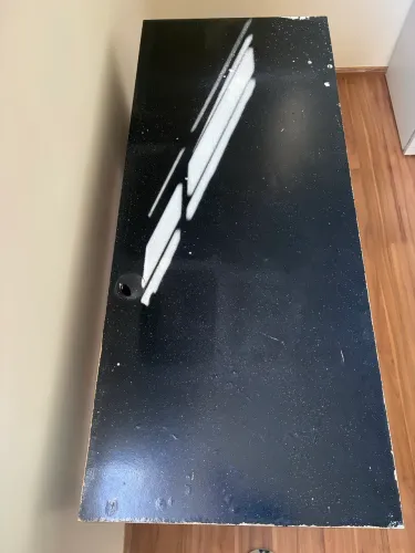 Mesa para Computador/Escritório Preta com Gaveta e Nichos