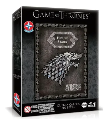 Quebra-Cabeça Game of Thrones - House Stark (Winter is Coming) 500 Peças - Estrela
