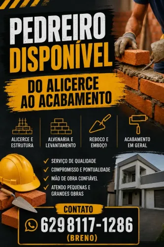 Pedreiro/Pintor/Serralheiro Disponível