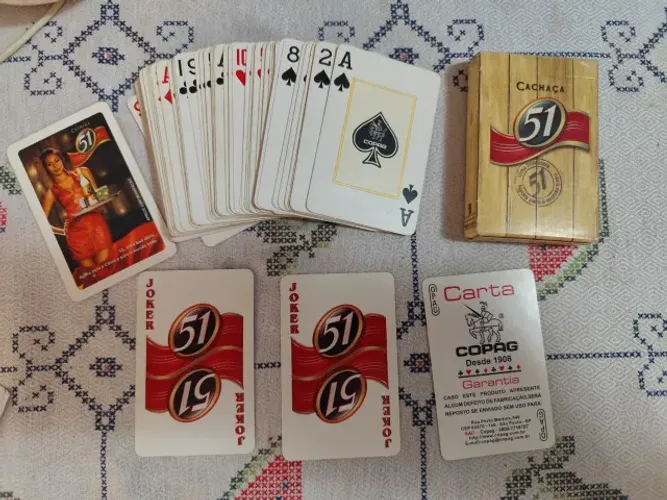 Baralho Cachaça 51 anos 80 Copag original