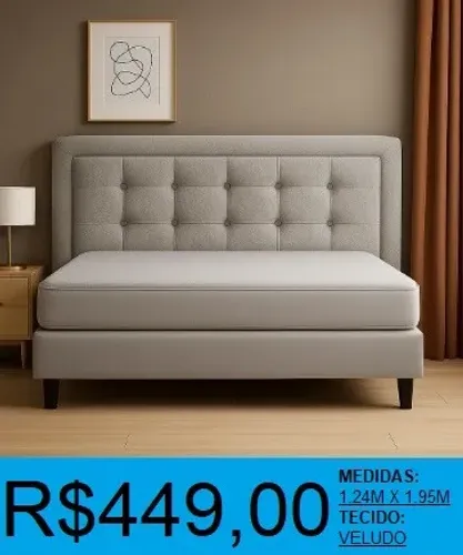 Cabeceira- king - estofada - compre hoje e receba em até 72 horas