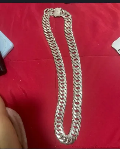 Corrente de prata elo duplo