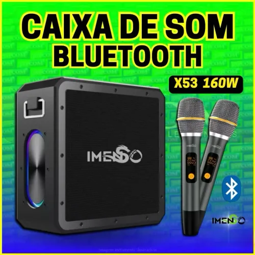 Caixa De Som IMENSO X53 160w  com microfone 