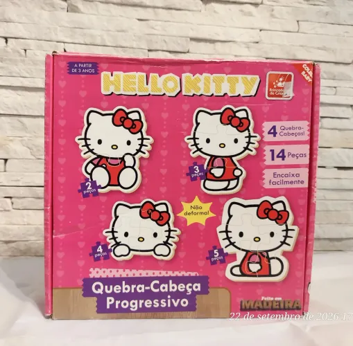 Quebra cabeça progressivo hello kitty