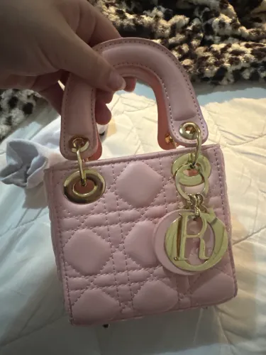 Bolsa micro lady dior bag luxo ferragens douradas