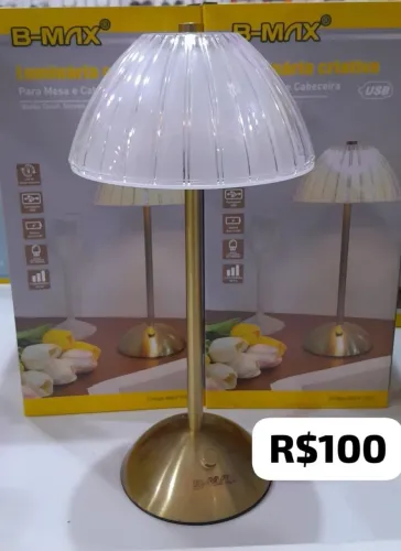 Luminária led sem fio recarregável 