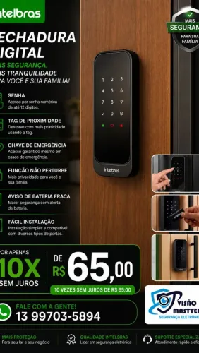 Fechadura digital Intelbras 