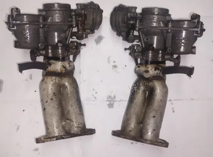 Par Carburador duplo Solex-Brocol c/Coletor - Aceito troca!