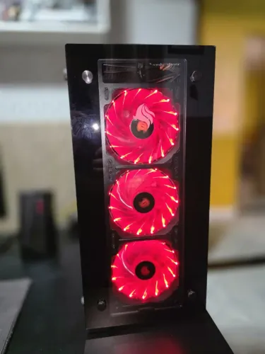 Gabinete gamer LED VERMELHO 