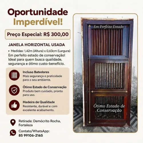 Janela com batedores