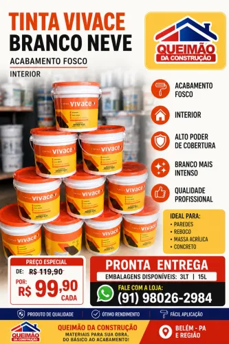 Tinta econômica 15 lt branco neve