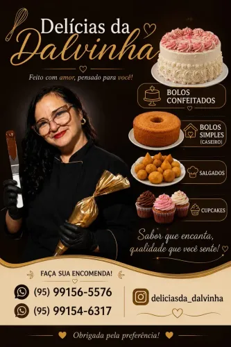 Bolos, salgados e cupcakes 