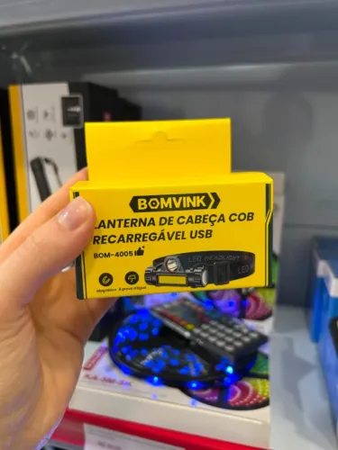 Lanterna Led de Cabeça Recarregável com ímã