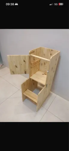 Torre de Aprendizagem Montessori 3 em 1 - Madeira