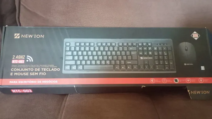 Kit Teclado e Mouse Sem Fio New'ion NTC-003