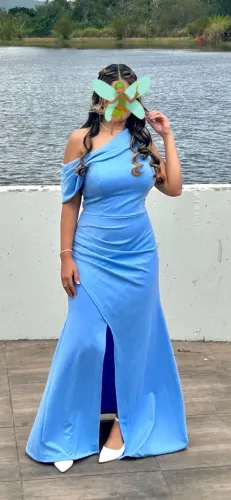 Vestido azul