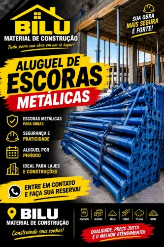 ALUGUEL DE ESCORAS METÁLICAS - BILU MATERIAL DE CONSTRUÇÃO