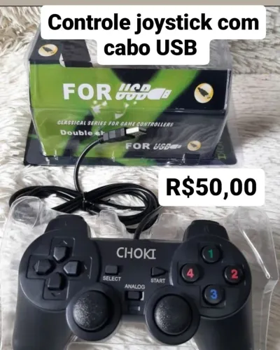 Controle joystick com cabo USB / MEGA OFERTA IMPERDÍVEL 