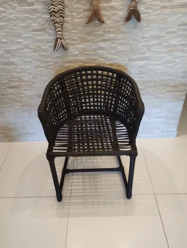 Conjunto 4 Cadeiras corda nautica. Estrutura em aluminio.