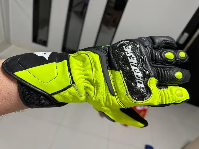 Luvas Dainese Carbon Long 3 Preto/Amarelo Fluor