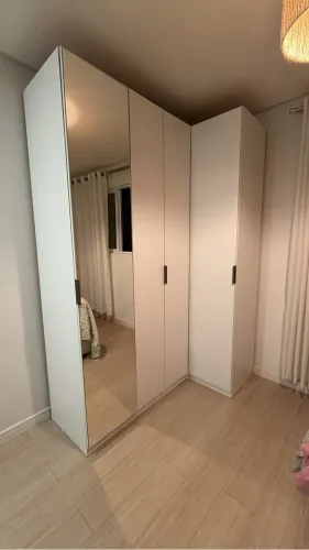 Guarda-Roupa de Canto Belmax Altezza 4 Portas com Espelho | Estado de Novo