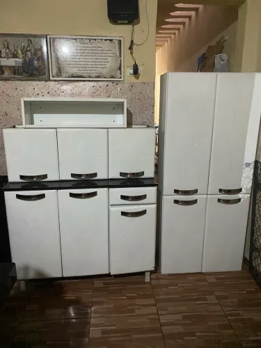 Armário de aço telasul completo paneleiro bancada as partes de cima,4 peças.