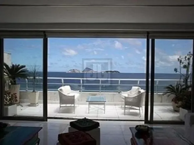Ipanema Vieira Souto Frontal mar Vista Cinematográfica Cobertura Duplex 3 Suítes com close