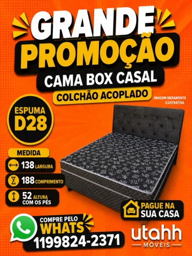 CAMA BOX CASAL RECEBA HOJE APENAS 279,99