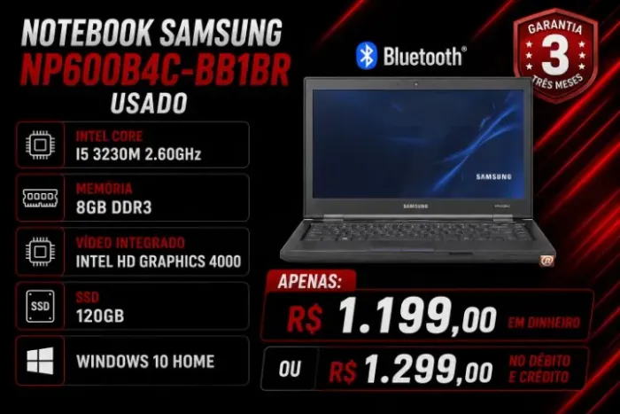Notebook Samsung NP600B4C Revisado Com Garantia