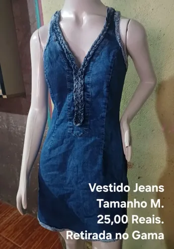 Vestido Jeans Tamanho M