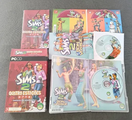 Expansões The Sims 2: Quatro Estações e Bon Voyage - Midia física PC