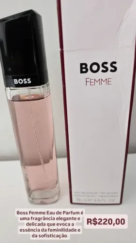 Boss Femme Eau de Parfum é uma fragrância elegante e delicada que evoca a essência da femi