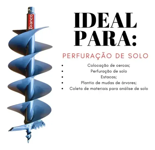 Broca para perfurador de solo 20cm ( Branco )