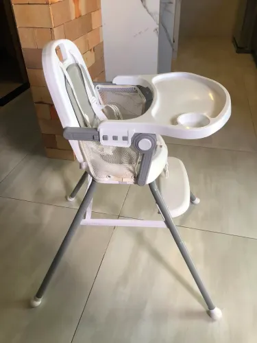 Cadeira De Alimentação Berry 3 Em 1 Cinza Multikids Baby + Livro
