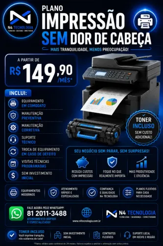 LOCAÇÃO DE IMPRESSORAS sem dor de cabeça!  