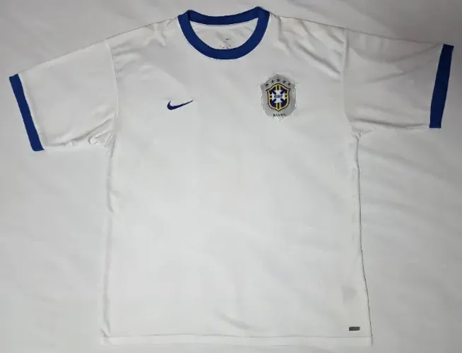 Rara Camisa da Seleção Brasileira 2006 Branca Nike Brasil 2006 Copa do Mundo de Futebol