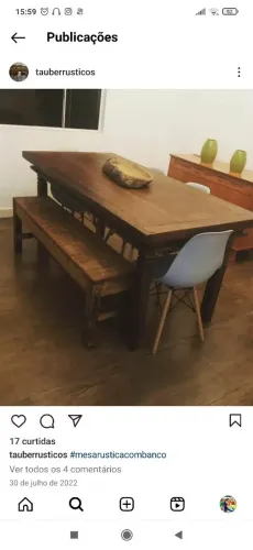 Mesa Rústica de Madeira Nova com preço de fábrica pra vc!!!