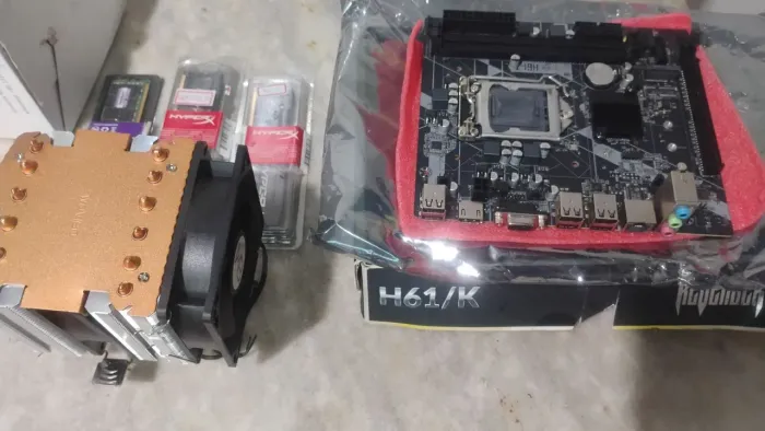 Kit placa mãe memórias e cooler