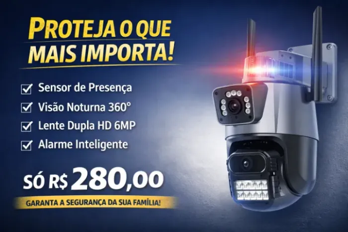 CÂMERA 4K LENTE DUPLA ?Proteja sua família com tecnologia avançada!