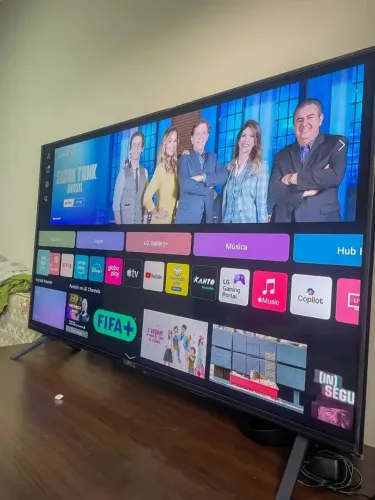 smart TV LG 75 polegadas 4K borda infinita comando de voz controle Magic com Alexa