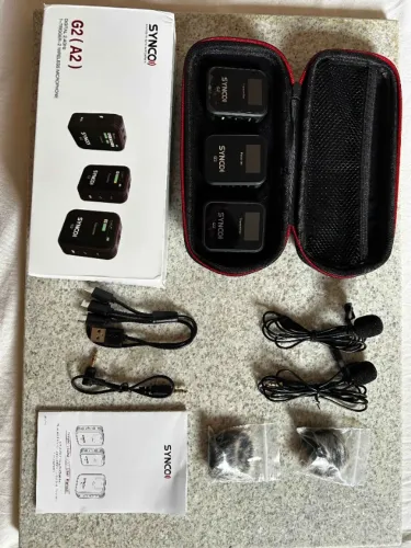 Microfone Lapela Synco G2 A2 com 2 Transmissores