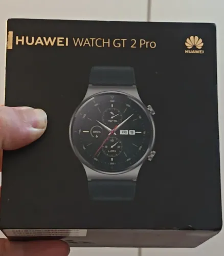 Smartwatch Huawei Watch GT 2 Pro. Caixa e pulseira em titânio dark. Tela em Safira.