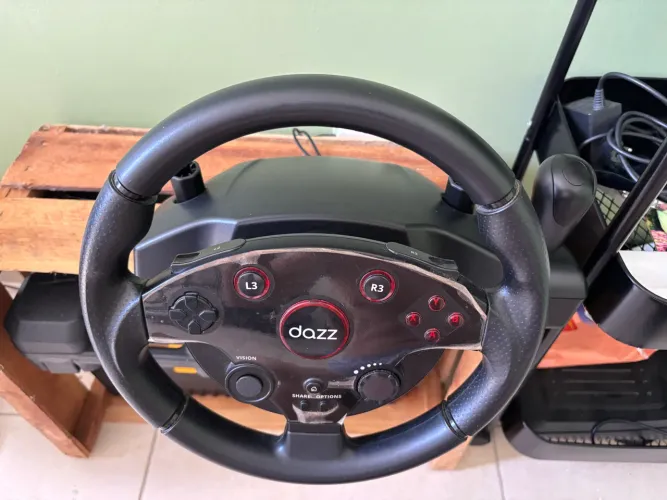 Volante & Pedal Forcing Drive Dazz T6