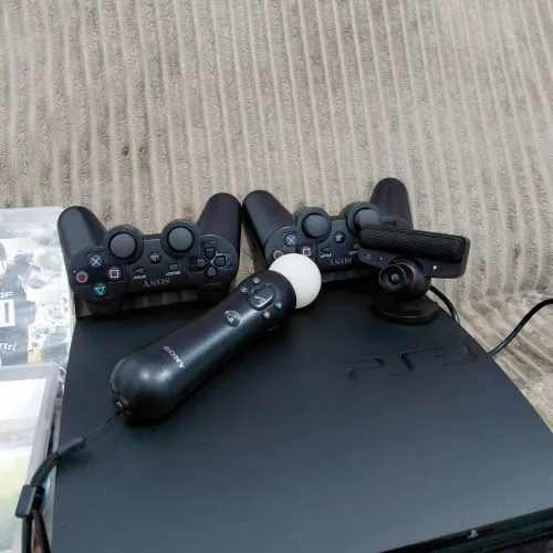 Playstation 3 com Kit PS Move + 7 jogos