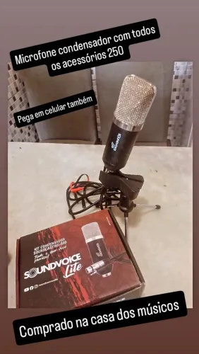 Microfone condensador 250 com acessórios