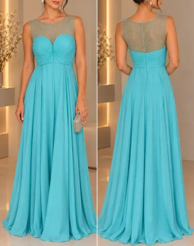 Vestido azul festa